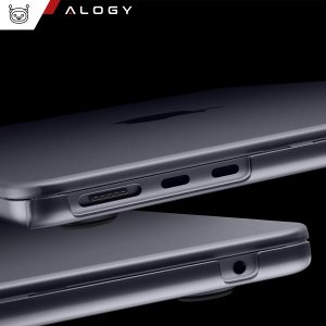 Etui ochronne do Apple Macbook Air 15 M2/M3/M4 2023/2024/2025 Alogy AirGuard Elastyczna obudowa Matowa Czerń 8