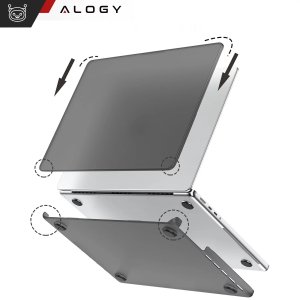 Etui ochronne do Apple Macbook Pro 16 - M1/M2/M3/M4 2021-2024 2025 Alogy AirGuard Elastyczna obudowa Matowa Czerń 5