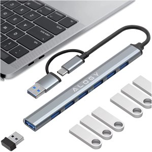 Hub 7w1 USB-C z USB 3.0 do 7x USB-A (1x3.0 + 6x2.0)  Alogy MultiHub Do Notebooka Laptopa 18