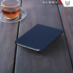 Pokrowiec Alogy Etui ochronne na czytnik E-Book ProBook Cover obudowa do PocketBook Verse 629 / Verse Pro 634 / Verse Lite 619 Granatowe 5