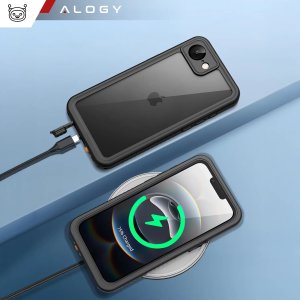 Etui Wodoodporne do Apple iPhone 16e Alogy HydroArmor IP68 Case z przezroczystym tyłem Pancerna obudowa 360 6