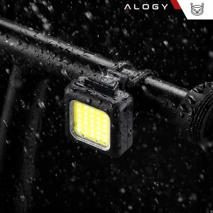 Alogy Lampka rowerowa na rower przednia tylna zestaw 2 lampek przód + tył COB USB Bike Light 3