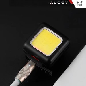 Alogy Lampka rowerowa na rower przednia tylna zestaw 2 lampek przód + tył COB USB Bike Light 5