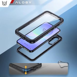 Etui Wodoodporne do Samsung Galaxy A36 5G / A56 5G Alogy HydroArmor IP68 Case z przezroczystym tyłem Pancerna obudowa 360 6