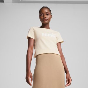 Koszulka damska Puma ESS No.1 Logo Tee beżowa 682371 87 S 3
