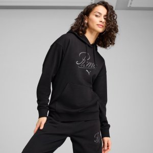 Bluza damska Puma Ess Script Comfort Hoodie czarna 684983 01 L 3