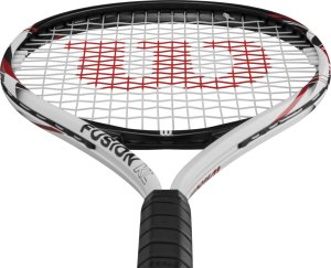 Rakieta do tenisa ziemnego Wilson Fusion XL Rkt 3 4 3/8 biało-czarna WR147910U3 4