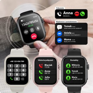 Smartwatch Damski Zegarek Menu PL Rozmowy Powiadomienia Cykl Dla Kobiety 10