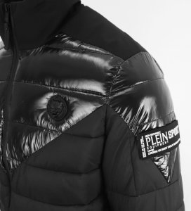 Modna Męska pikowana puchowa kurtka Plein Sport 52 2