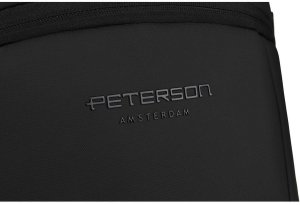 Czarny plecak podróżny z komorą próżniową i portem USB - Peterson NoSize 18