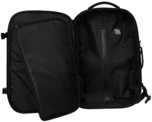 Czarny plecak podróżny z komorą próżniową i portem USB - Peterson NoSize 28
