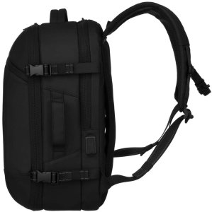 Czarny plecak podróżny z komorą próżniową i portem USB - Peterson NoSize 3