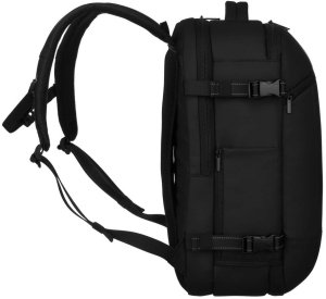 Czarny plecak podróżny z komorą próżniową i portem USB - Peterson NoSize 6