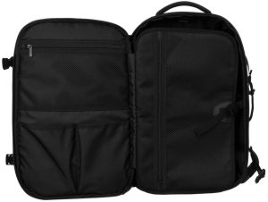 Czarny plecak podróżny z komorą próżniową i portem USB - Peterson NoSize 10