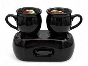 Komplet 2x kubek 250ml podgrzewacz kamionkowy na grzane wino grzańca zestaw 1