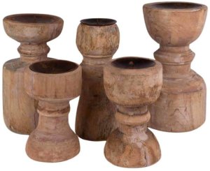 Antique Świecznik na nodze 1