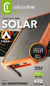 Cellularline Solar Charger Power Bank 10.000mAh Orange 7