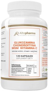 ALTOPHARMA_Glukozamina + Chondroityna + MSM + Witamina C suplement diety 120 kapsułek 1