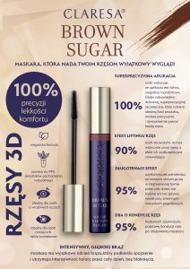 CLARESA_Brown Sugar Volume &amp; Length Mascara tusz do rzęs wydłużająco-pogrubiający Brązowy 10g 3