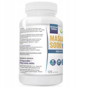 WISH PHARMACEUTICAL Maślan Sodu 585mg suplement diety 120 kapsułek 3