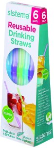 Sistema - Reusable Straws 6Pack 8