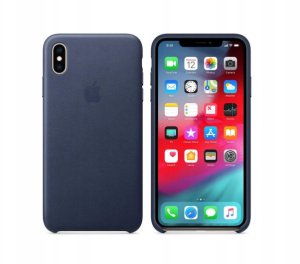 Plecki Apple Do Iphone Xs Max Leather Niebieski 1