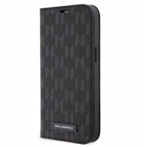 Karl Lagerfeld Pu Saffiano Monogram Book Case For Iphone 13 Pro Czarne 1