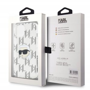 Karl Lagerfeld Iml Electroplated Karl Head Case For Iphone 15 Transparent 3