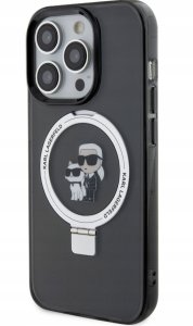 Karl Lagerfeld Ringstand Karl And Choupette Magsafe Case For Iphone 16 Pro Black/Czarne 2