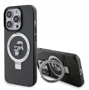 Karl Lagerfeld Ringstand Karl And Choupette Magsafe Case For Iphone 16 Pro Black/Czarne 3