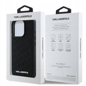Karl Lagerfeld Pu Quilted Pattern Case For Iphone 16 Pro Black 3