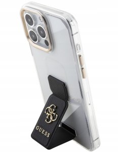Guess Pu Grip Stand 4G Metal Logo Case For Iphone 15 Pro Czarne 1
