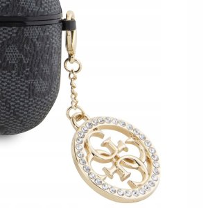 Guess Guess 4G Script Pc/Pu Charm Case For Airpods 3 Czarne 3