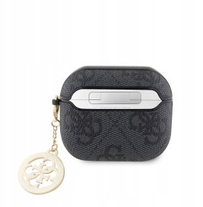 Guess Guess 4G Script Pc/Pu Charm Case For Airpods 3 Czarne 4