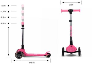 Hulajnoga Milly Mally Jelly Różowy (6254) 12