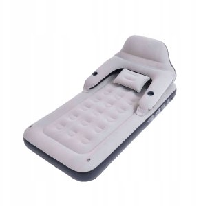 Materac DMUCHANY KEMPINGOWY ŁÓŻKO POMPOWANE 191cm z Oparciem NAMIOT KANAPA 3