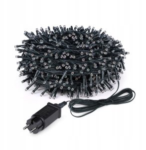 Lampki CHOINKOWE Zewnetrzne Wewnętrzne 100 LED 10M BIAŁE CIEPŁE DEKORACYJNE 2