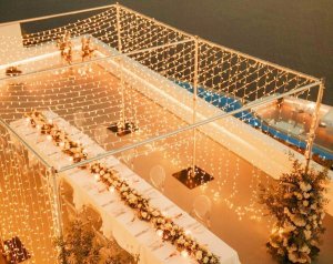 Lampki CHOINKOWE Zewnetrzne Wewnętrzne 100 LED 10M BIAŁE CIEPŁE DEKORACYJNE 10