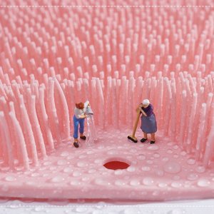 MASAŻER Myjka mycia PLECÓW NÓG Silikon SZCZOTKA 7