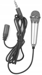 MINI MIKROFON do Karaoke TELEFONU Jack 3.5mm AUX 5