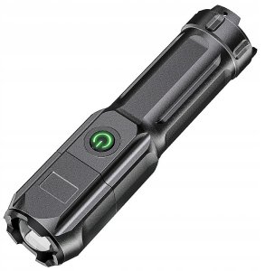 LATARKA XPE 300m WODOSZCZELNA USB ABS Militarna WYTRZYMAŁA MOCNA 13cm 5W 1