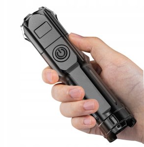 LATARKA XPE 300m WODOSZCZELNA USB ABS Militarna WYTRZYMAŁA MOCNA 13cm 5W 5