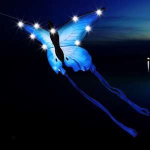 ITIMPORT LATAWIEC XXL Motyl NIEBIESKI Świecący LED 150cm 4