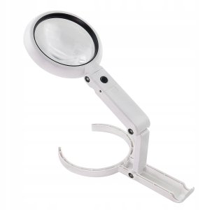 Lupa SZKŁO POWIĘKSZAJĄCE 8x LED Stojak ZASILANIE USB/Baterie 11x LAMPKA 4