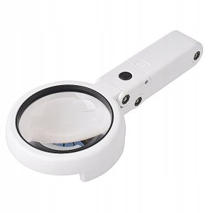 Lupa SZKŁO POWIĘKSZAJĄCE 8x LED Stojak ZASILANIE USB/Baterie 11x LAMPKA 6