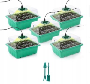 MINI SZKLARNIA LED 5x Lampek 5x Szklarni USB Regulowana wentylacja ROZSADA 1
