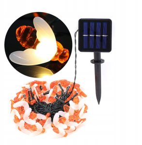 Lampki SOLARNE Ogrodowe KOMPLET 5 metrów 20 LED Pszczoły PSZCZÓŁKI Zimne 1