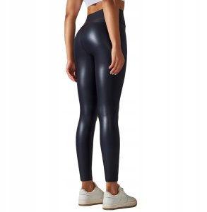 ITIMPORT Legginsy MODNE Wysoki Stan MODELUJĄCE Elastyczne PUSHUP CZARNE XXL 2