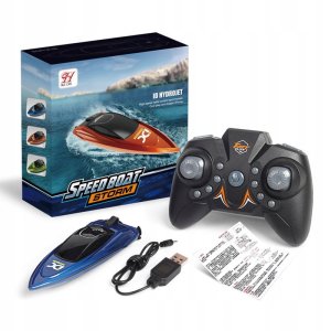MOTORÓWKA ZDALNIE STEROWANA Mini MAŁA SZYBKA 2.4G PILOT Niebieska na USB 1
