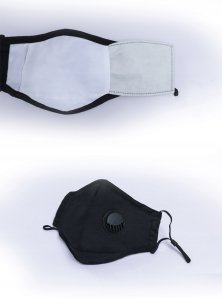 KOMPLET Maska Wielorazowa + 6x FILTR PM 2.5 WĘGIEL 1